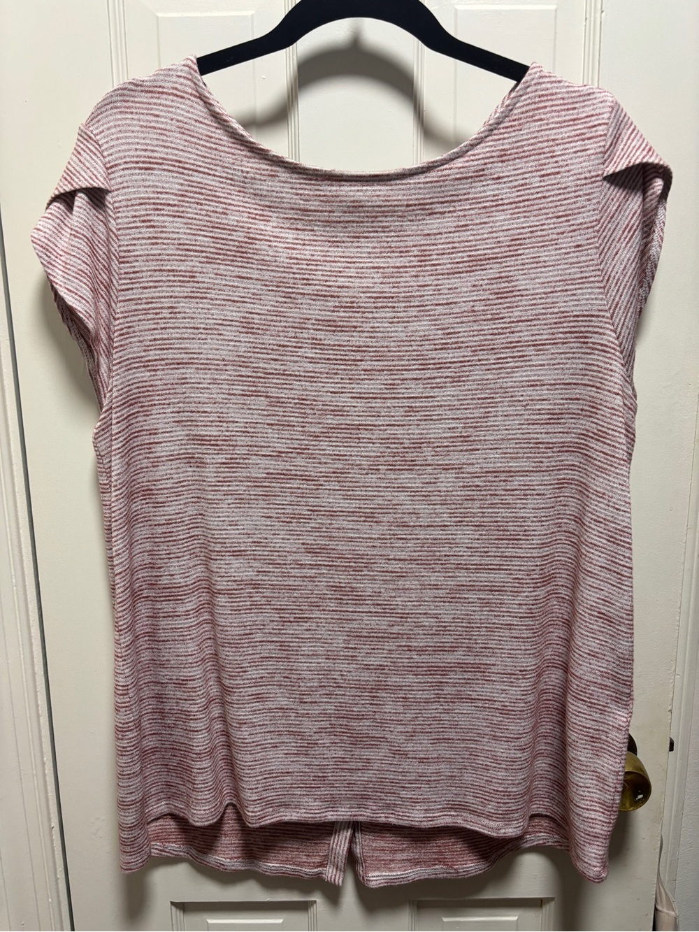 Market & Spruce Soft Pink Heathered Striped Tunic